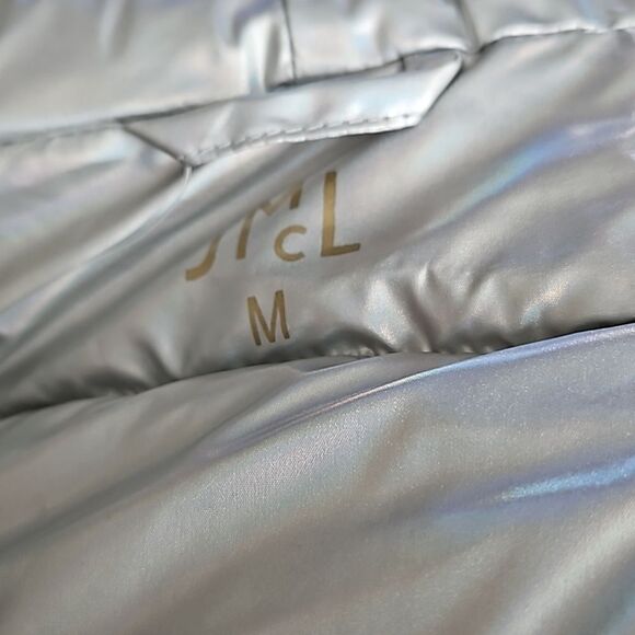 NWT J. McLaughlin silver puffer jacket - Picture 5 of 12